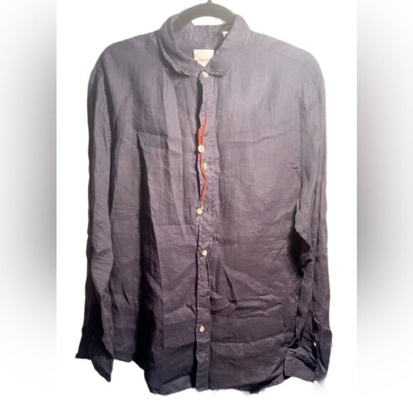 Swims Amalfi blue lightweight linen button down Trendy Style long sleeve shirt M - Picture 2 of 5